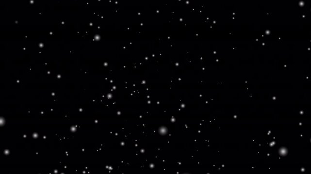 Looping snowfall particles overlay with transparent background for winter themes