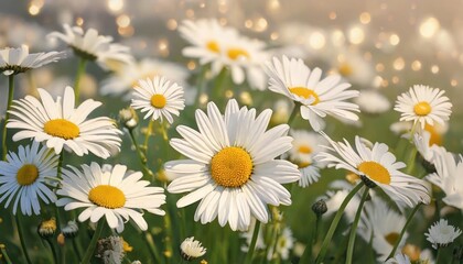 Fototapeta premium Daisy flower background. 