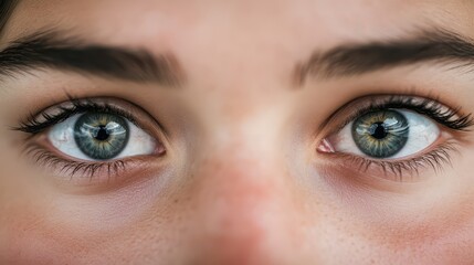 Fototapeta premium Close-up of beautiful, expressive eyes showcasing vivid colors and intricate details, capturing emotion and allure.