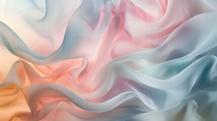 Obraz premium Soft Abstract Flow of Undulating Shapes in Pastel Hues