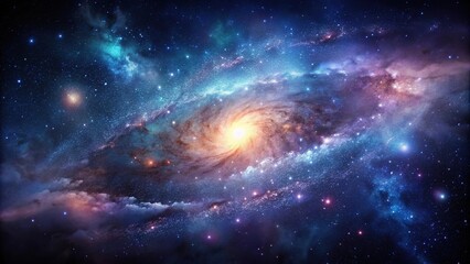 Fototapeta premium Dark Space Background with Galaxy Pattern, planets, galaxy, night sky