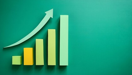 top view flat Paper Cut Craft of chart