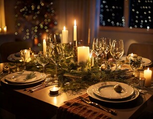 christmas table setting