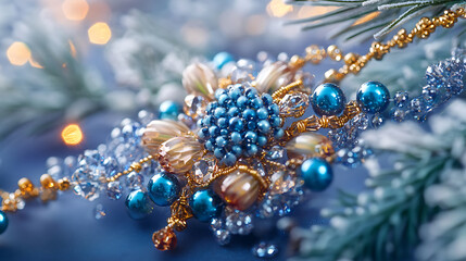 Creating beautiful winter themed jewelry with beads and crystals brings joy