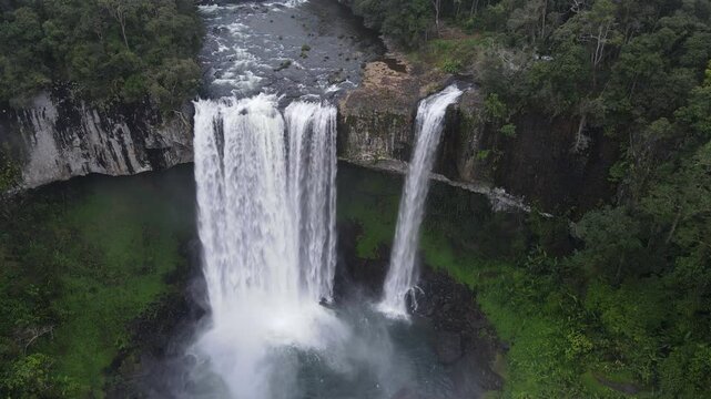 An image of the majestic waterfall K50 in Pleiku, Gia Lai province, Vietnam