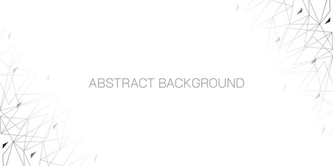 Black and white abstract background with line, polygon mesh, suitable as a wallpaper, landing page backdrop