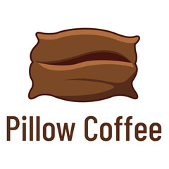 pillow coffee flat minimalist logo design