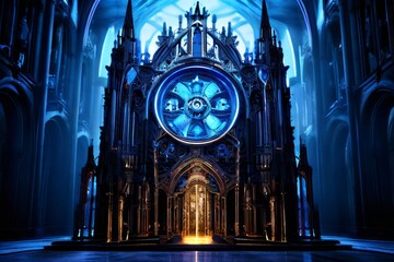 clockwork cathedral a majestic mechanical cathedral with interlo
