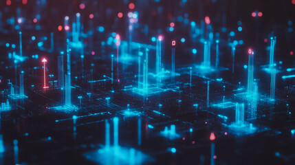 Obraz premium Smart digital Innovation city with connection network reciprocity over the cityscape. of future smart wireless digital city and social media networking systems that connects people with in city 