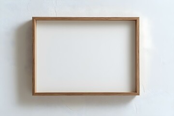 wooden frame mockup blank picture frame mockup white wall landscape artwork template