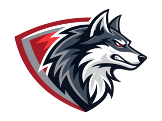 Wolf Logo Vector Illustration and Mascot Emblem for Esports or Apparel