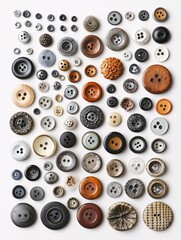 A diverse array of buttons in multiple sizes, colors, and textures highlights the endless possibilities for creativity and crafting.