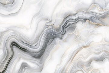 Fototapeta premium A sophisticated poster design showcasing gentle gray and white marble swirls, ideal for upscale branding or contemporary art presentations against a pristine backdrop.