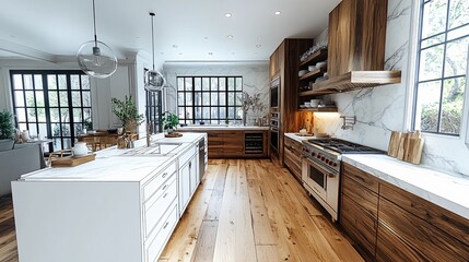 Interior Design Floor Plan with Open Kitchen and Detailed House Renovation Blueprint