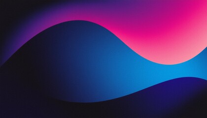 Vibrant neon waves in blue, pink, and purple hues, creating a dynamic and energetic movement on a dark background