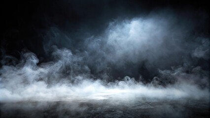 Fototapeta premium foggy black background with wide angle effect