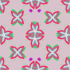 Fototapeta premium Flower pattern and backdrop.