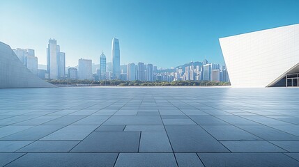 Fototapeta premium Opera House and Modern Architecture with City Skyline, Financial District, Urban Landscape, and Commercial Setting