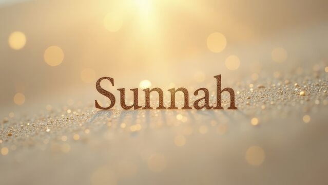 The word sunnah is written on a bright background