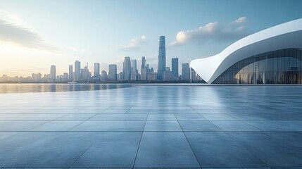 Fototapeta premium Opera House and Modern Architecture with City Skyline, Financial District, Urban Landscape, and Commercial Setting