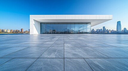 Opera House and Modern Architecture with City Skyline, Financial District, Urban Landscape, and Commercial Setting