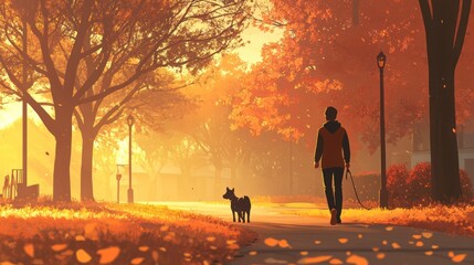 Fototapeta premium Autumnal Stroll