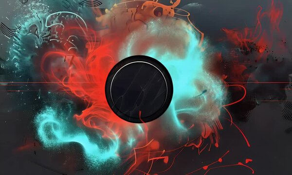 Red color background for youtube thumbnail with a circle in the middle


