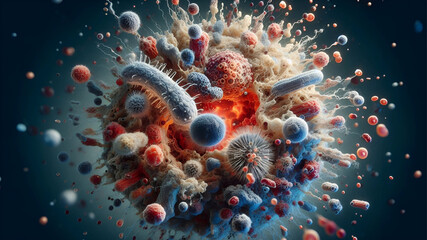 A highly realistic close-up of an abstract cellular structure.