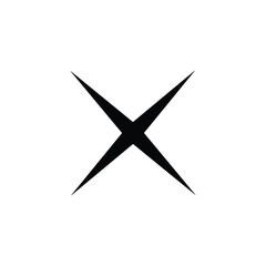 slim star icon black and white design