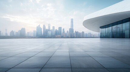 Fototapeta premium Opera House and Modern Architecture with City Skyline, Financial District, Urban Landscape, and Commercial Setting