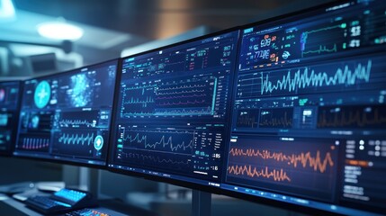 Medical Monitors with Data and Graphs