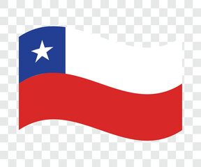 Waving flag of Chile. Vector illustration