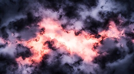 Dark and Dramatic Sky with Fiery Orange and Red Clouds Light Gradient Background with Room for Typography