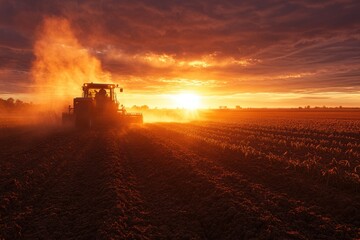 Agricultural vehicle. Big harvesters and farm workers plowing fields for sugar beets, loading