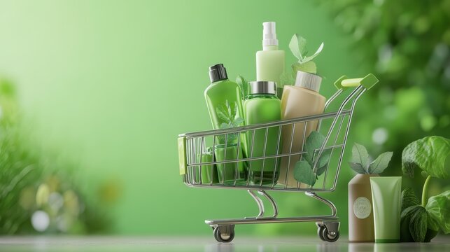 Eco-friendly green products a shopping experience for sustainable living and personal care
