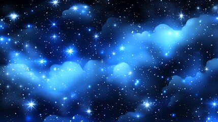 Obraz premium Abstract Night Sky with Stars and Clouds for Backgrounds, Websites and Design Projects Soft Pastel Background for Graphic Design Templates
