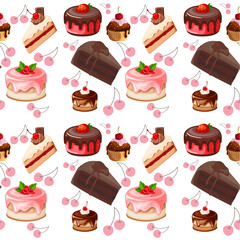 cake seamless pattern for background, wallpaper, gift wrap