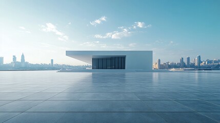 Opera House and Modern Architecture with City Skyline, Financial District, Urban Landscape, and Commercial Setting