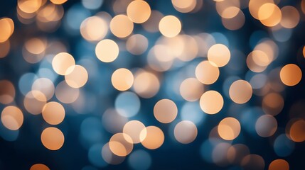 Fototapeta premium Abstract Bokeh Lights for Festive Backgrounds Smooth Blue Background with Copy Space for Advertisements