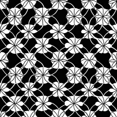 Fototapeta premium seamless pattern of geometric flowers with tessellating shapes