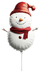 PNG Snowman balloon winter cute celebration.