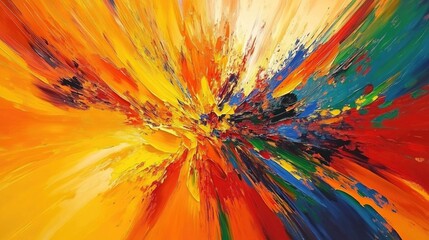 Obraz premium Vibrant Abstract Explosion of Colorful Swirls