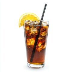 Long Island iced tea isolated on white background