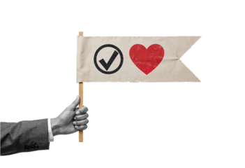 Hand Holding flag PNG