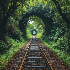 railroad in the forest
