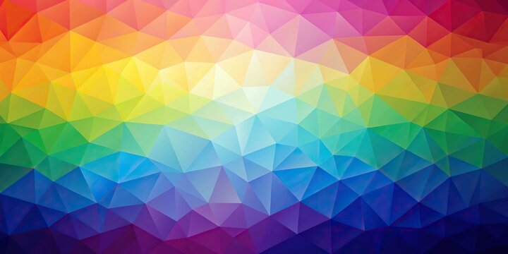 geometric shape abstract background in rainbow colors