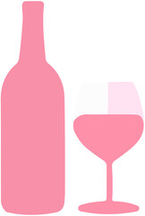 Pink Wine Bottle Icon