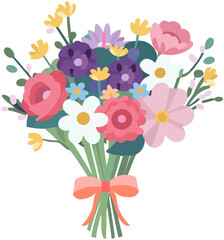 Obraz premium Flower bouquet icon 