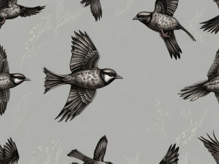 Obraz premium bird sparrow in flight