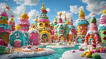 Fototapeta premium Candy Village